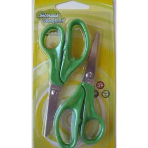   Works Pointed Tip Kid Scissors   Green   2 pack   Right or left handed
