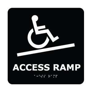   , Access RaMP (w/Handicap Symbol), Black, 8 X 8