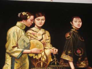 Oil Painting on Canvas,Chen Yifeis Chinese Beauties  