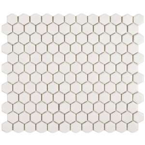Retro Hex Matte White 10 1/4 x 11 3/4 Inch Porcelain Floor & Wall Tile 