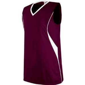 com High Five Wave Sleeveless Custom Volleyball Jerseys MAROON/WHITE 