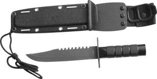 NEW 13 All Black Survival Knife w/ ABS Hard Sheath & Kit  