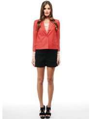 BB Dakota Red Poppy Boxy Cropped Blazer Button up Front and Double 