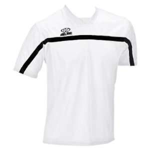 Kelme Pamplona Polyester Custom Soccer Jerseys 61 WHITE/BLACK AXL 