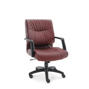   ® Stratus Series Leather Mid Back Swivel/Tilt Chair