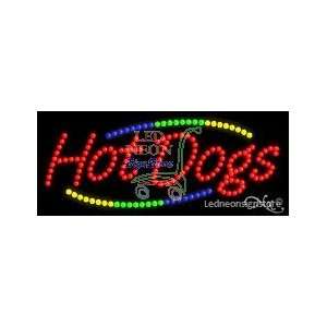Hot Dogs LED Sign 11 inch tall x 27 inch wide x 3.5 inch deep outdoor 
