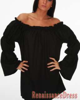 Medieval Renaissance Gown Black Chemise Costume Dress  