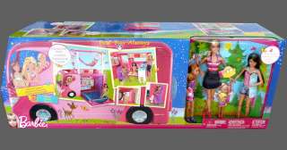   long gift ready box containing this Barbie RV Camper + 4 dolls + dog