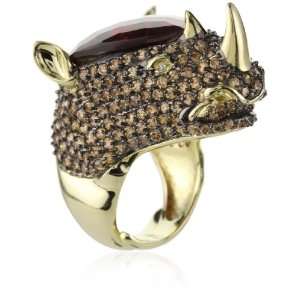  nOir Pave Royal Rhino With Big Stone Ring, Size 8 Jewelry