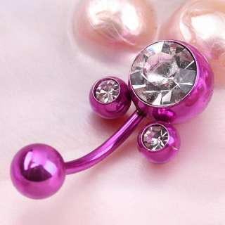 1p 16g Crystal Mickey Belly Button Navel Ring 5 Choices  