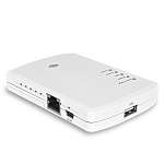   Rechargeable Portable Router w/USB (White)  Supports 3G USB Modems