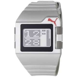 PUMA Mens PU910861008 Jet Sleek Metallic Silver Digital Watch 