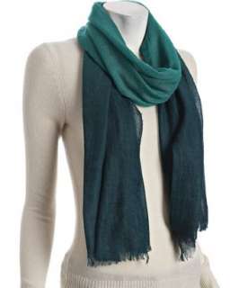 Amicale peacock ombre cashmere color fade fringe scarf   up to 