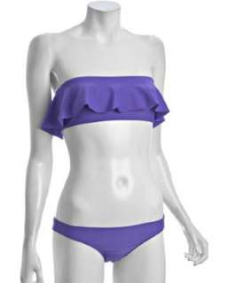 Bianca Coletti purple Lisa ruffle bandeau bikini   