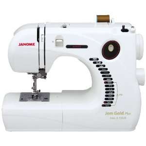  Janome Jem Gold Plus Portable Sewing Machine with Light 