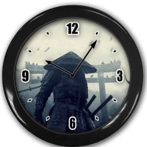  Samurai Japan Wall Clock Black Great Unique Gift Idea 