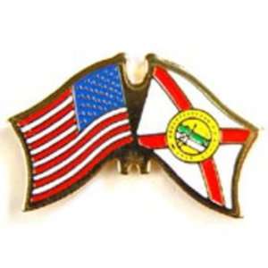  American & Florida Flags Pin 1 Arts, Crafts & Sewing