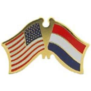 American & Netherlands Flags Pin 1 Arts, Crafts & Sewing