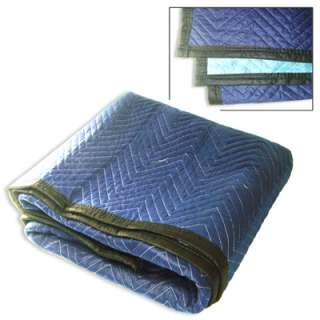 12 Heavy Duty Moving Blankets Color 1 side black and 1 side blue 