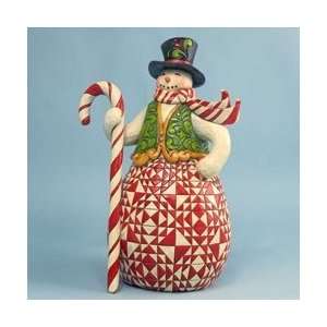 Jim Shore Christmas Sweet Treat Red & Green Snowman