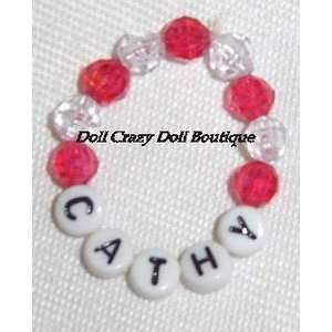  New CATHY Red Name Doll Bracelet for Chatty Cathy Toys 