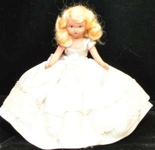 NANCY ANN STORYBOOK BISQUE DOLL WITH MARKED STORYBOOK STAND 