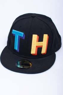 NEW THE HUNDREDS NEW ERA 59FIFTY BLACK BLOCK LETTERS LOGO FITTED HAT 