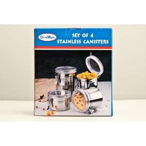  Stainless Steel Canister, 4 Piece Set