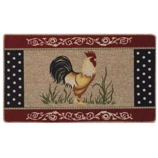    Rooster Kitchen Rug, Country Accent Rug 23.5x40