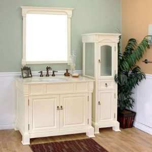  42 Inch Single Sink Bathroom Vanity in Cream White