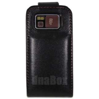 Leather Case Pouch Cover Skin + Film For Nokia N97 h_Black  