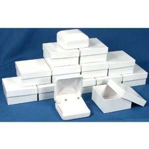  12 Pendant Boxes White Leather Jewelry Gift Display Box 