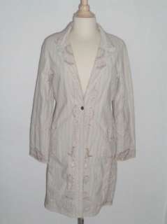 BIYA JOHNNY WAS EMBROIDERED DUSTER JACKET COAT M  