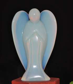 Opal Carve Gemstone Angel Crystal Figurine 4  