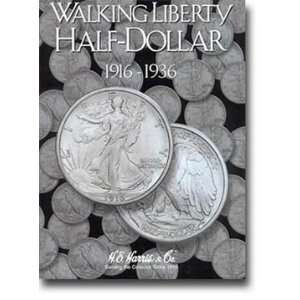  Coin Folder Walking Liberty Half Dollar 1916 1936 H.E 