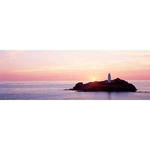   Poster/Decal   Sunset at Godrevy Lighthouse Cornwall