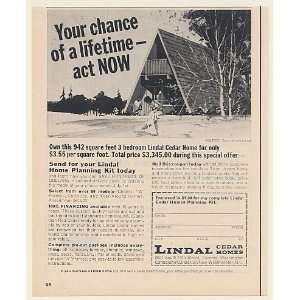   Lindal Cedar Home Aintree A Frame Model Print Ad (53847) Home