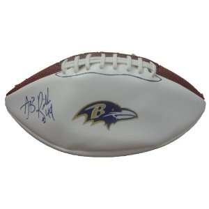  Sergio Kindle Autographed Baltimore Ravens Full Size Logo Football 