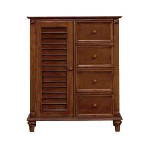   Louvered door Four drawer Cabinet With One Door