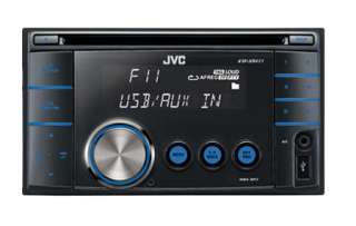 JVC KW XR411 Double Din CD  WMA Car Stereo with Front USB & Aux In