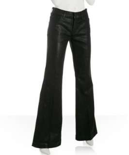 for All Mankind dark blue shiny Ginger wide leg jeans   up 