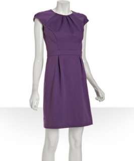 Shoshanna violet cotton pique cap sleeve sheath dress   up to 