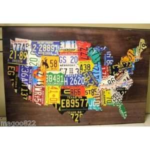United States License Plate Map Print ~ Aaron Foster 