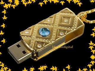 USB Jewel Pendant Necklace Flash Drive is designed with decorative 