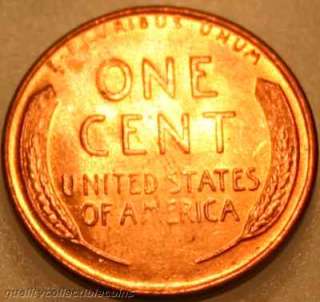 Lincoln Cent 1956 D Uncirculated Red Wheat Penny  