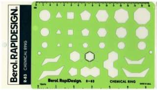 Berol Rapidesign Template   Chemical Ring   R 83  