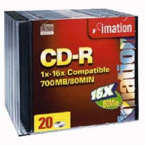  Imation CDR Recorder Media 700MB 80Min 12X Retail (20 Pack 