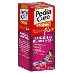  Childrens Pediacare Plus, Cough and Runny Nose, Cherry, 4 