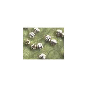  Sterling Silver Round Corrugated Beads   3mm Arts, Crafts 