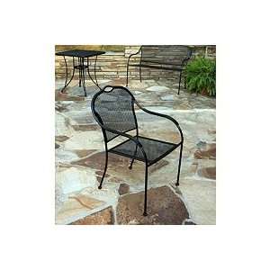  Black 24 In Outdoor Wrought Iron Cafe Bistro Chair 